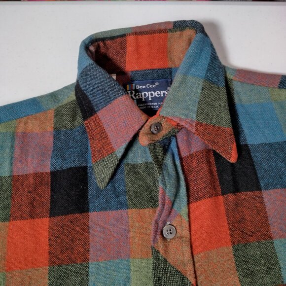 Vintage Dee Cee Rappers Shirt Small 14-14 1/2 Woven Wool Blend Earthy Grandpa - Picture 14 of 16